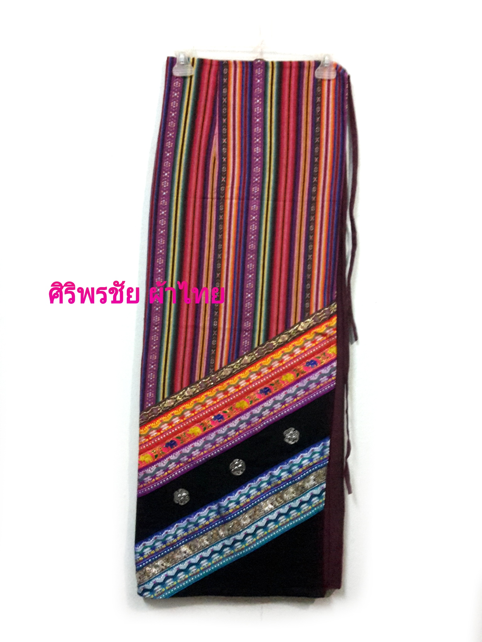 ผ้าถุงสำเร็จรูปแบบป้ายเชือกผูก ผ้าถุงสำเร็จรูป ผ้าฝ้ายนากาตัดสำเร็จ พร้อมส่ง