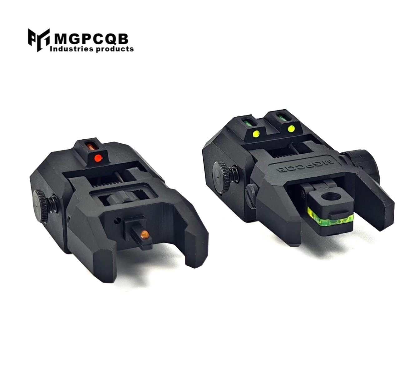 New. ศูนย์หน้า-หลังพับได้แบบพลาสติก MGPCQB รุ่น Armor Gen2 เรืองแสง สีดำ
