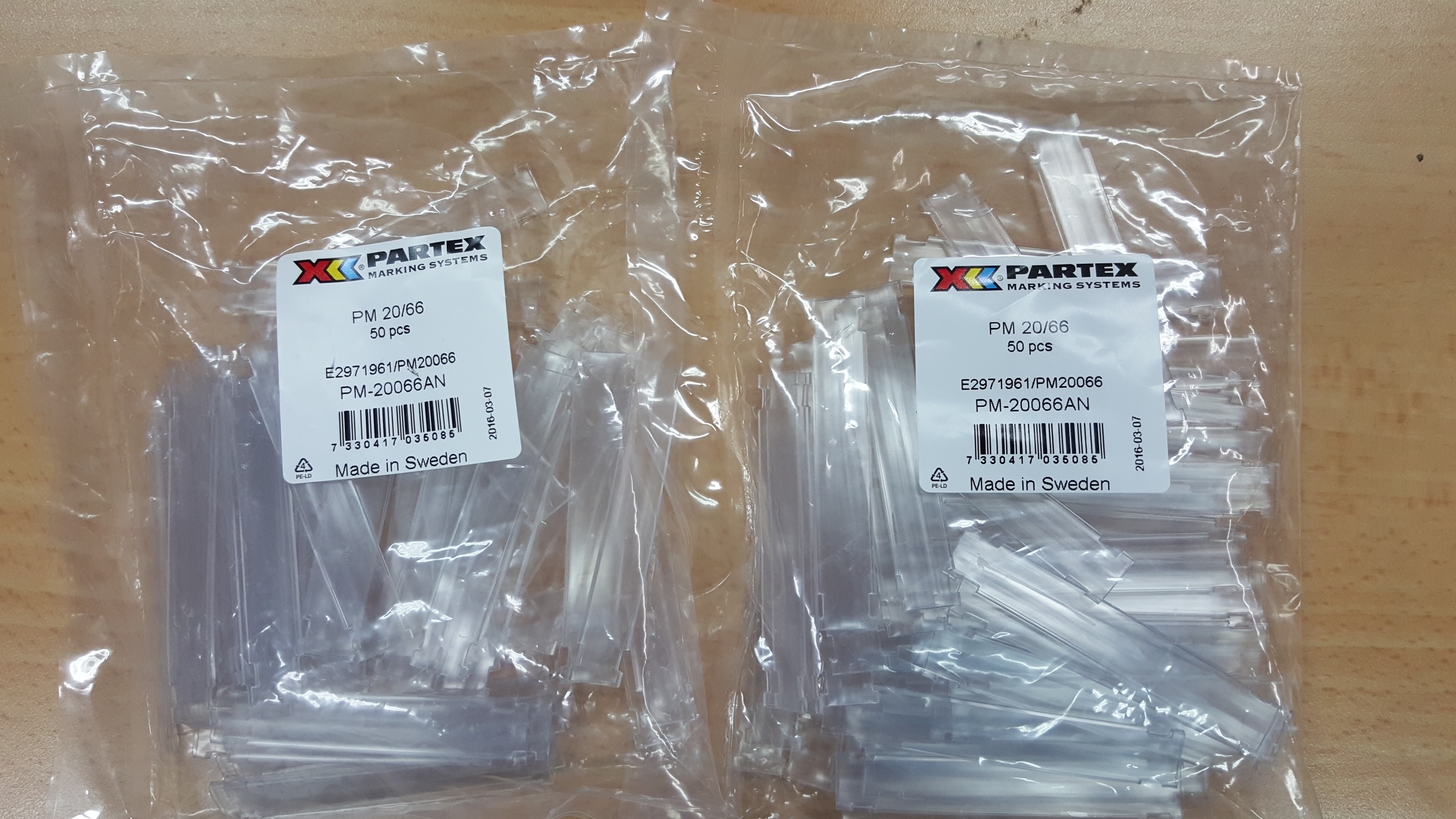 เปลือกพลาสติก LABEL ยาว 66 mm PARTEX แบบพิมพ์ฉลากใส่ได้เอง รุ่น PM-20066AN