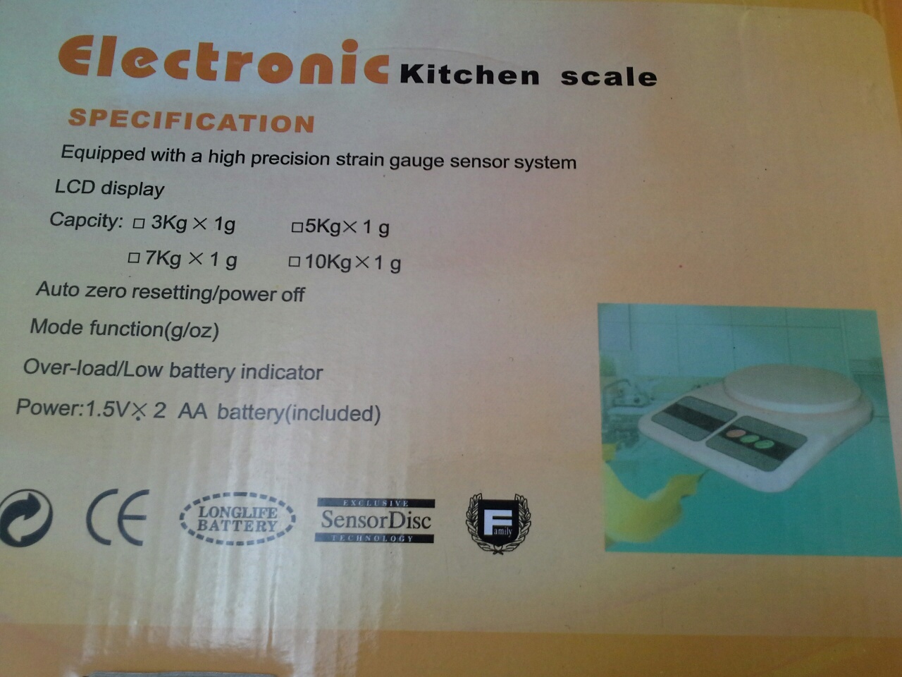 เครื่องชั่ง ราคาถูก เครื่องชั่งดิจิตอล ตาชั่งดิจิตอล เครื่องชั่งอาหาร พิกัดสูงสุด7000g ความละเอียด1g Digital Food Bowl Scale New 7KG/1G