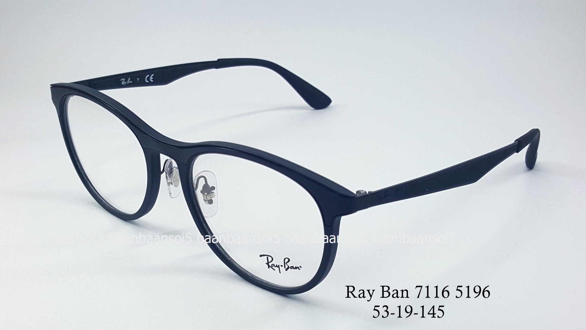Rayban RX 7116 5196 โปรโมชั่น กรอบแว่นตาพร้อมเลนส์ HOYA ราคา 4,900 บาท
