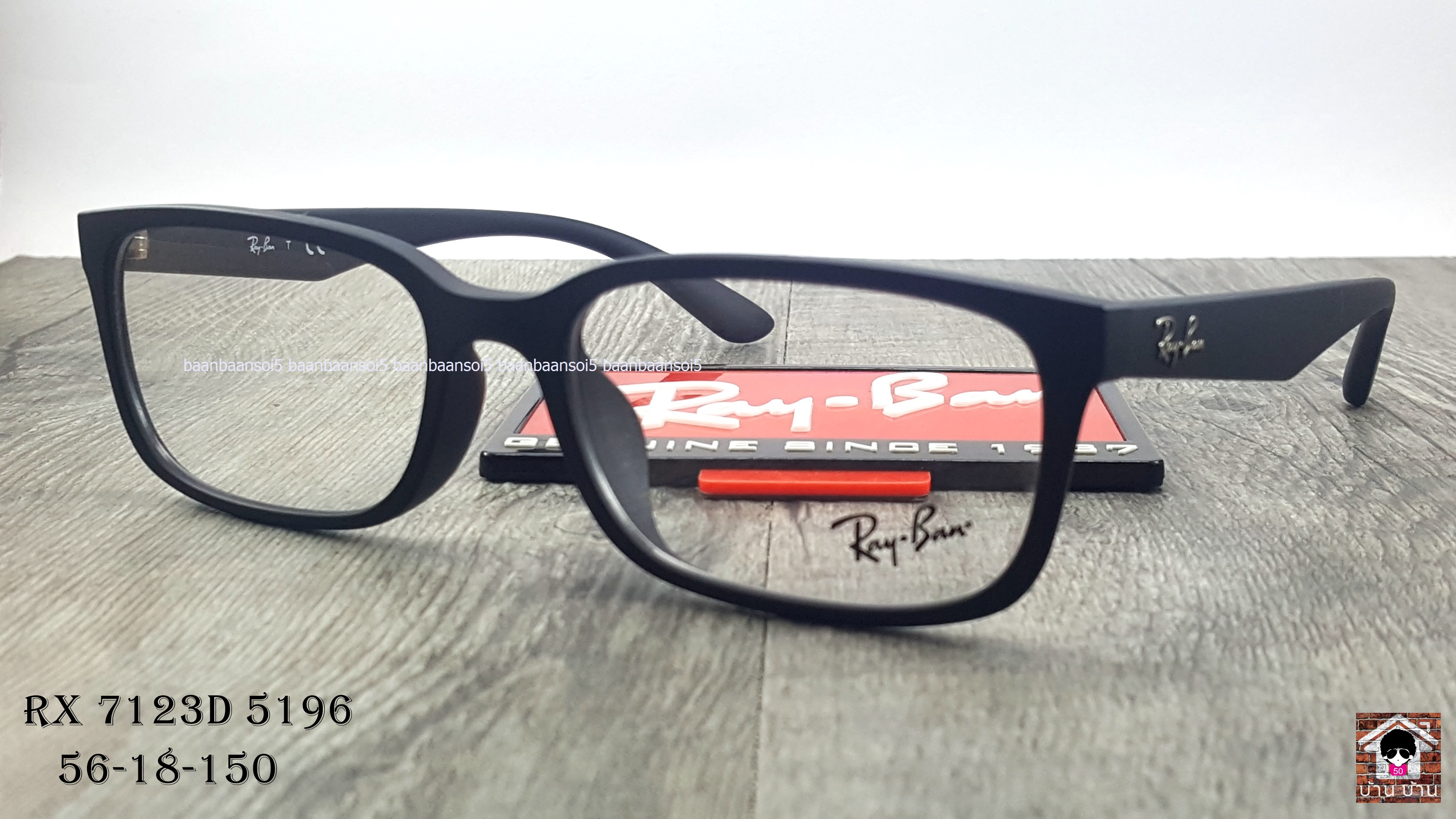 Rayban RX 7123D 5196 โปรโมชั่น กรอบแว่นตาพร้อมเลนส์ HOYA ราคา 2,900 บาท