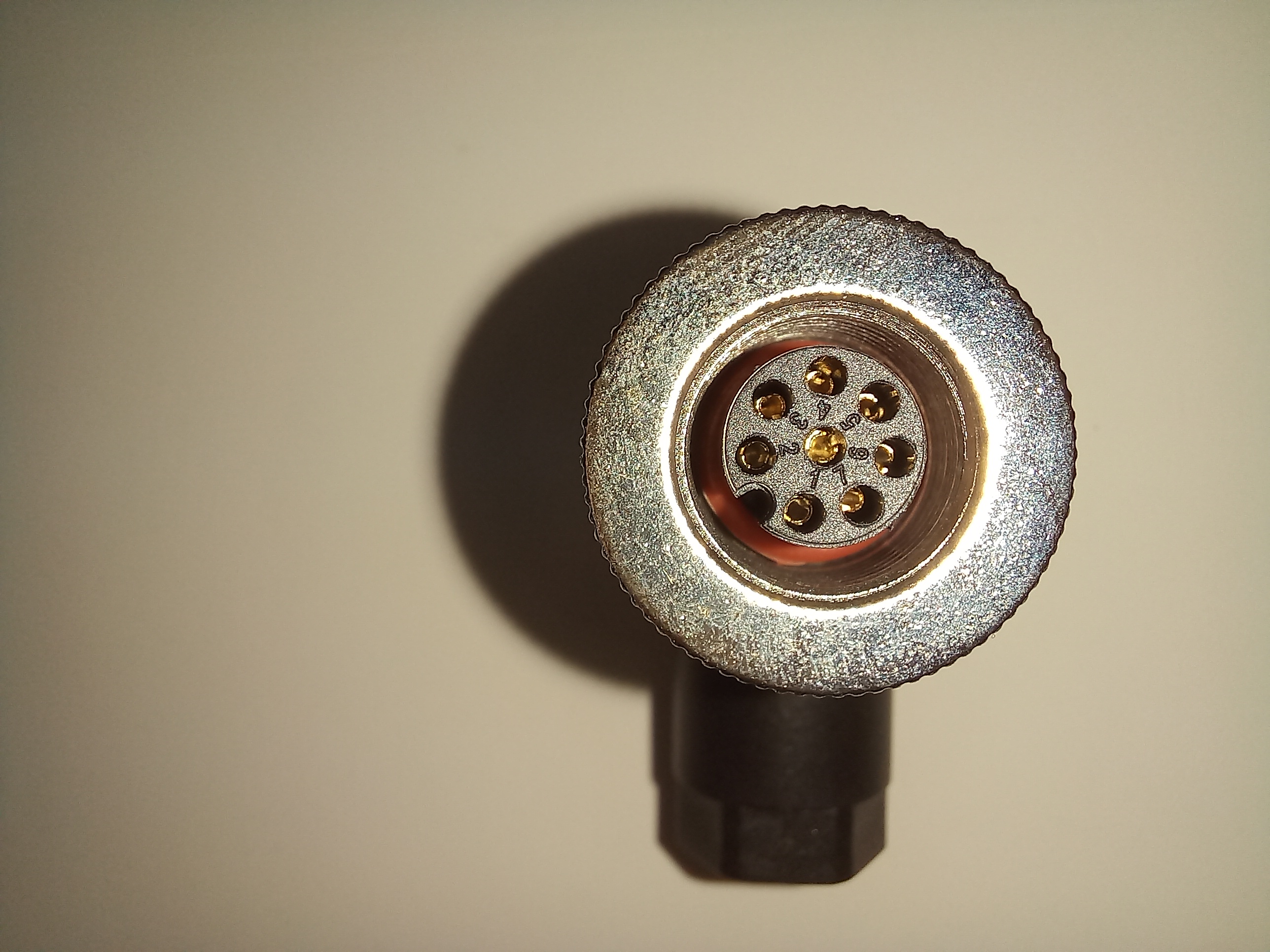 หัวคอนเนคเตอร์ M12 8Pins แบบงอ 90 ํ ตัวเมีย Connector