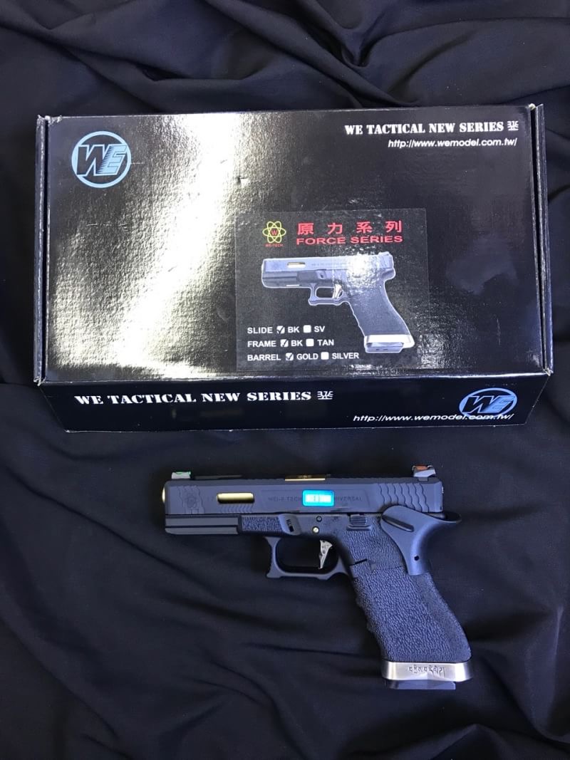 Re-Stock ! WE G-Force 17-18-19 Custom Black&silver Slide 6mm Airsoft GBB Pistol