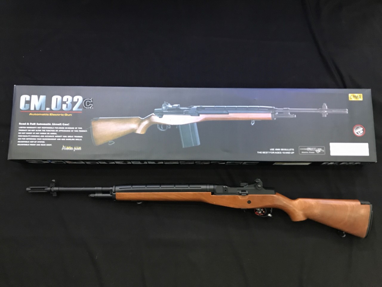 CYMA M14 ( พลาสติกลายไม้ ) CM032 แรง 380 FPS มี Battery,ชุดชาร์จ พร้อมเล่น ราคาพิเศษ