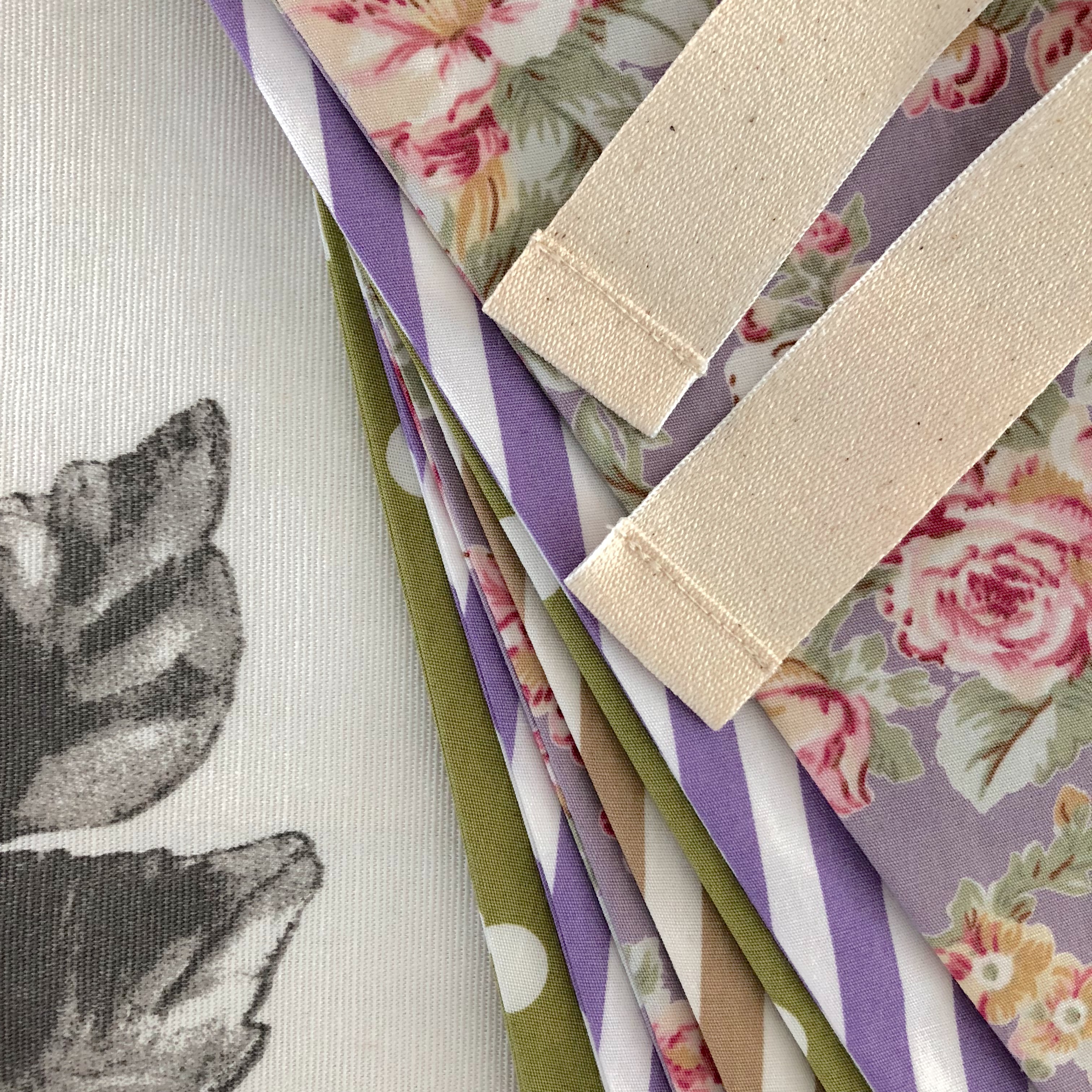 ธงผ้าสีพาสเทล วินเทจ ผ้าคอตตอนชนิด100%