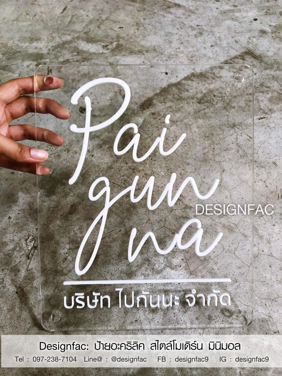 ป้ายหน้าห้อง ป้ายแผนก ป้ายชื่อ ป้ายหน้าห้อง ป้ายอะคริลิค ป้ายห้องประชุม สไตล์โมเดิร์น มินิมอล