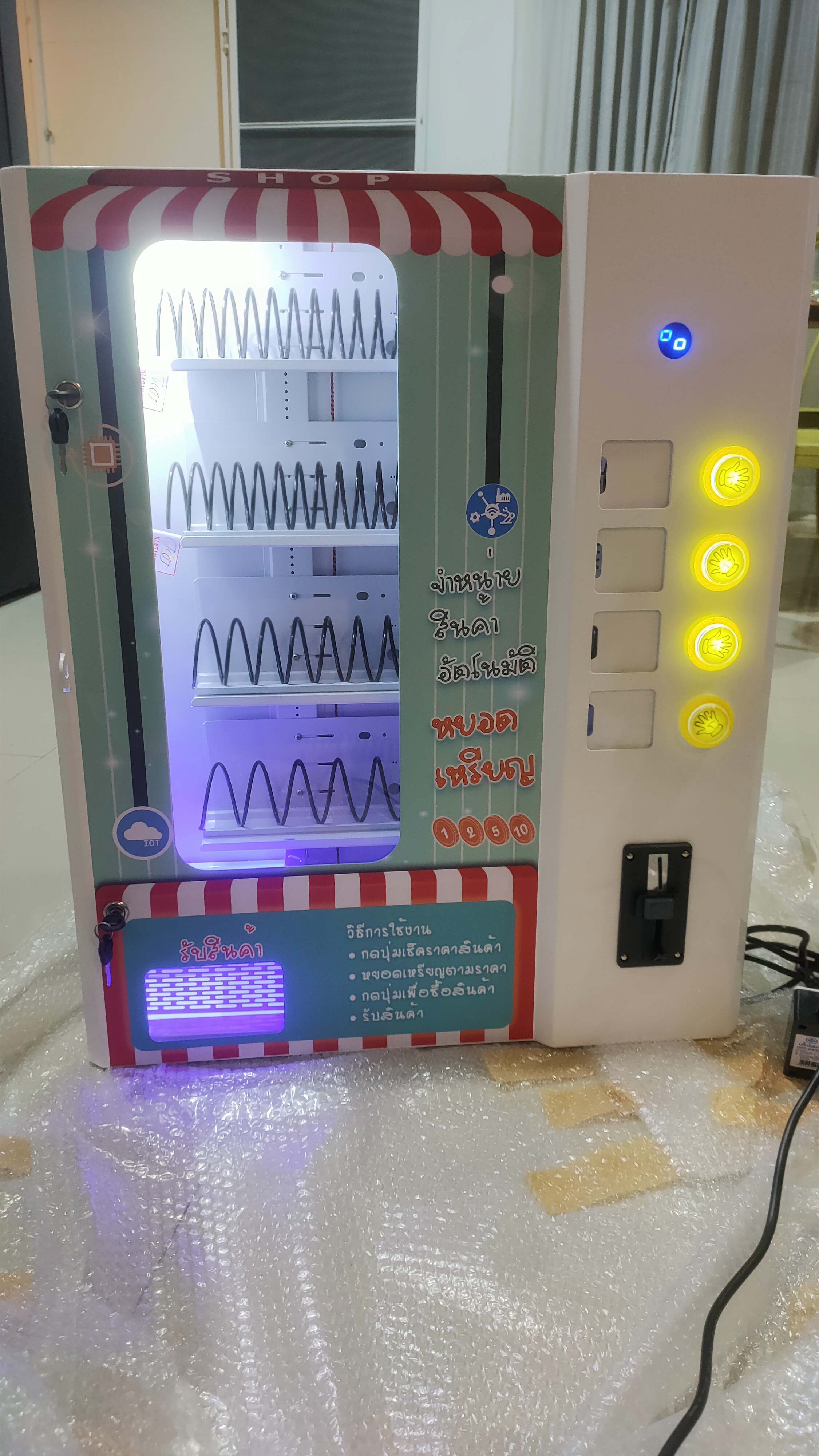 🇹🇭🌟เซตแพคคู่สุดคุ้มครบชุด🌟เครื่องแลกเหรียญ10มีหน้าจอ+เครื่องจำหน่ายสินค้า4แถว🎖️⭐⭐⭐⭐⭐ ✅พร้อมเริ่มธุรกิจหารายได้ทันที
