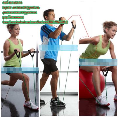 FIT-007 สีเหลือง แรงต้าน 20 ปอนด์ สายแรงต้าน สายยางยืด Resistance band สายฟิตเนส เพิ่มกล้าม กระชับกล้ามเนื้อ20 ปอนด์ เพาะกาย เล่นกล้าม ฟิตเนส กีฬา