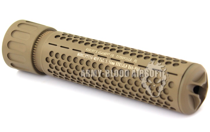 Knight's Armament QDC Barrel Extension KAC 556 QDC CQB Airsoft Dummy Quick Detach Suppressor (Carbine Length,DE)