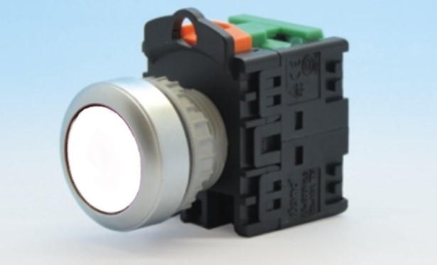 ปุ่มกด Push Button Switch 1NO TEND สวิตซ์กดหัวเรียบ รู 22 mm