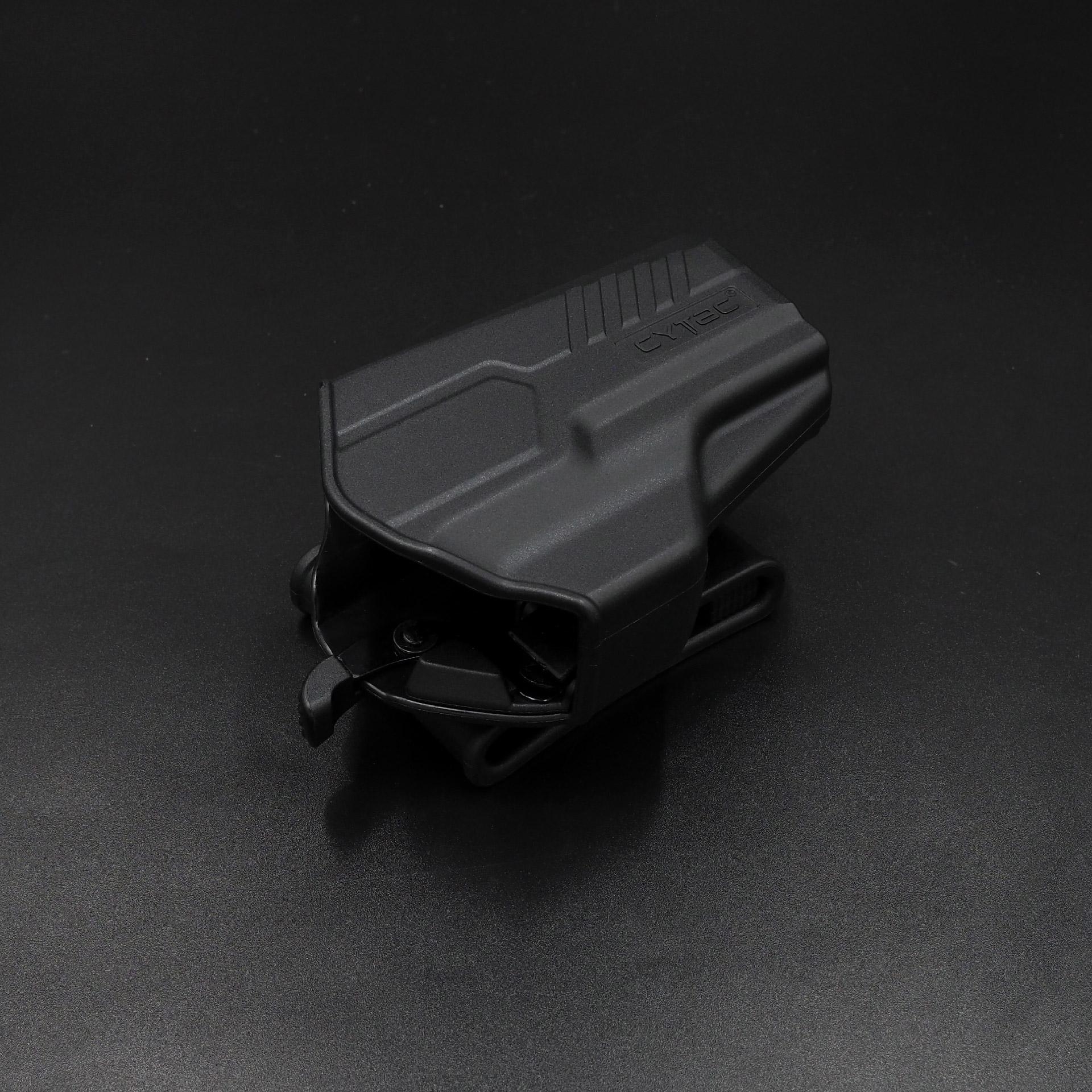 New.ซองพกนอก ปลดล็อคนิ้วโป้ง รุ่น Sig Sauer P320 Carry ( Cytac T-Thumbsmart Holster ) -ผลิตจากวัสดุ Polymer เกรดคุณภาพ แข็งแรงทนทาน -ออกแบบให้ปลดล็อคนิ้วโป้ง ใช้งานง่ายเป็นธรรมชาติ และปลอดภัยยิ่งขึ้น -ด้านหลังเป็นเพลทเหน็บเข็มขัด ชนิดพิเศษ มีแผ่นยางเสริม 