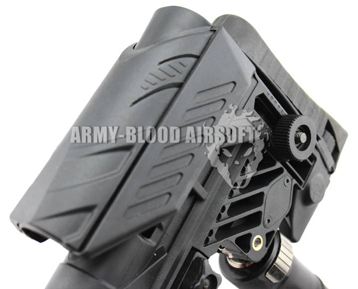 New.CAA SRS Multi Position Sniper Stock For M16/SR25/A2 GBB Rifle (A Type,Black)