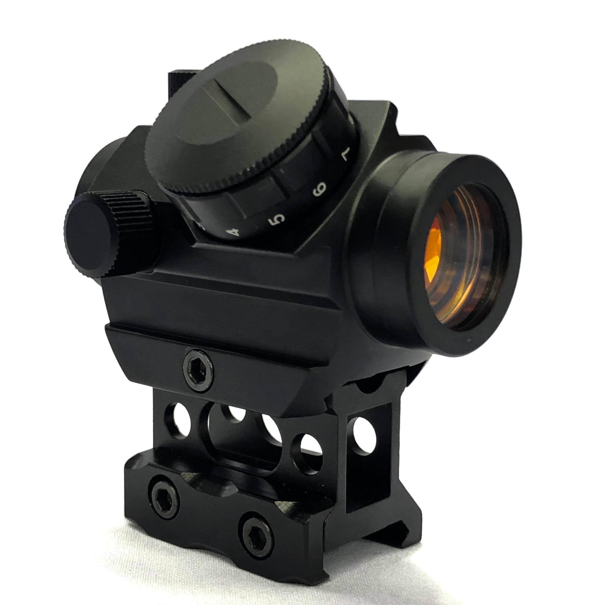 Vector Optics Victoptic 1x22 ปรับความเข้มของเป้าได้11ระดับ มาพร้อมกับขาสูงและขาเตี้ยให้เลือกใช้งาน สามารถใช้ร่วมกับNight Visionได้ ใช้ถ่านCR2032 จำนวน1ก้อน รองรับ .223 .308 7.62 .3006 .300win 9mm .45ACP pistols .22 ลูกซองขนาดลำกล้อง20ga และ 12ga ราคา 3,50