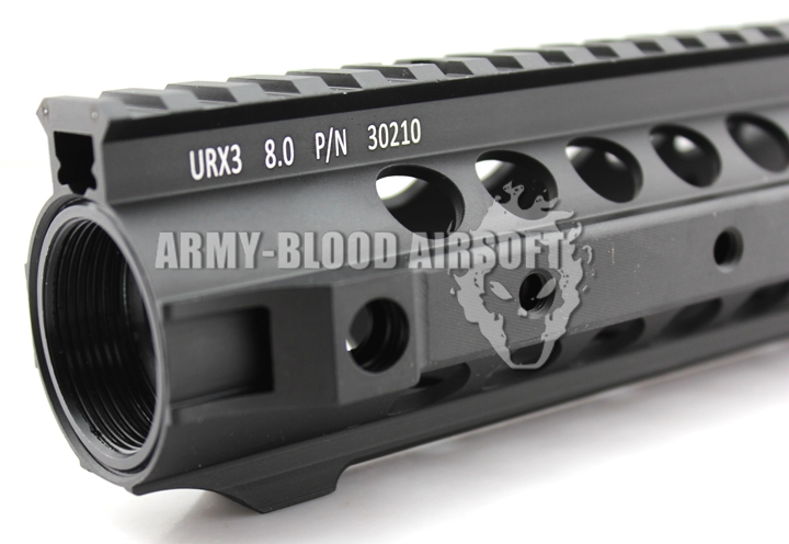 URX III 8.0 inch Tactical Rail Handguard (BK)