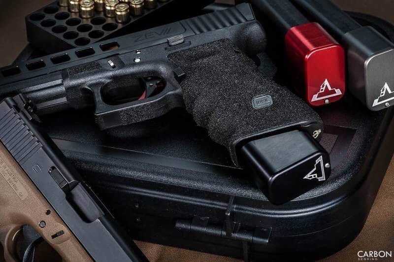 New.TARAN ยุทธวิธีนวัตกรรม-อาวุธฐาน อลูมิเนียม PAD KIT สำหรับ GLOCK The USPA IPSC และ IDPACS กีฬา ส้นแมกอลูมิเนียม cnc. สำหรับปืน GLOCK 9/40 + เพิ่ม 5 นัด ขนาด 9 mm. + เพิ่ม 4 นัด ขนาด .40 มีมา 6 สี ราคาพิเศษ