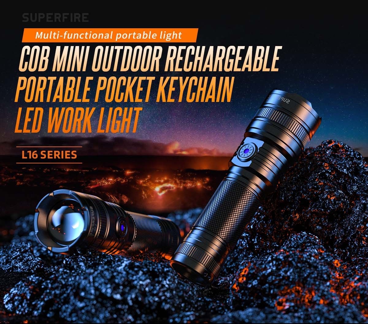 (loud volume) สินค้าใหม่ค่ะ 🔥 ไฟฉาย Supfire รุ่น L16-T 🔦 ตัวเรือนผลิตจาก 6061-T6 aviation aluminum 🔦 หลอด CREE XPE LED 15W 🔦 ความสว่างสูงสุด 900 Lumens 🔦 ระยะส่องสว่าง 300 เมตร Zoom ได้ 🔦 ใช้งานได้ยาวต่อเนื่