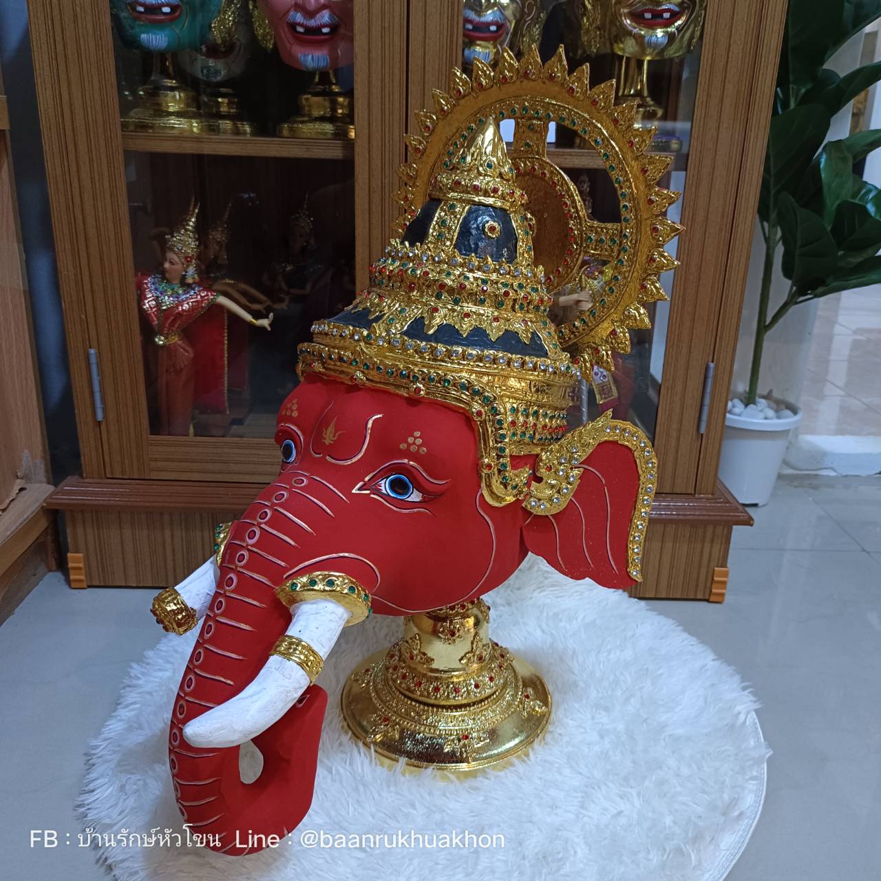 พระพิฆเนศ ขนาดครอบ งานกระดาษ