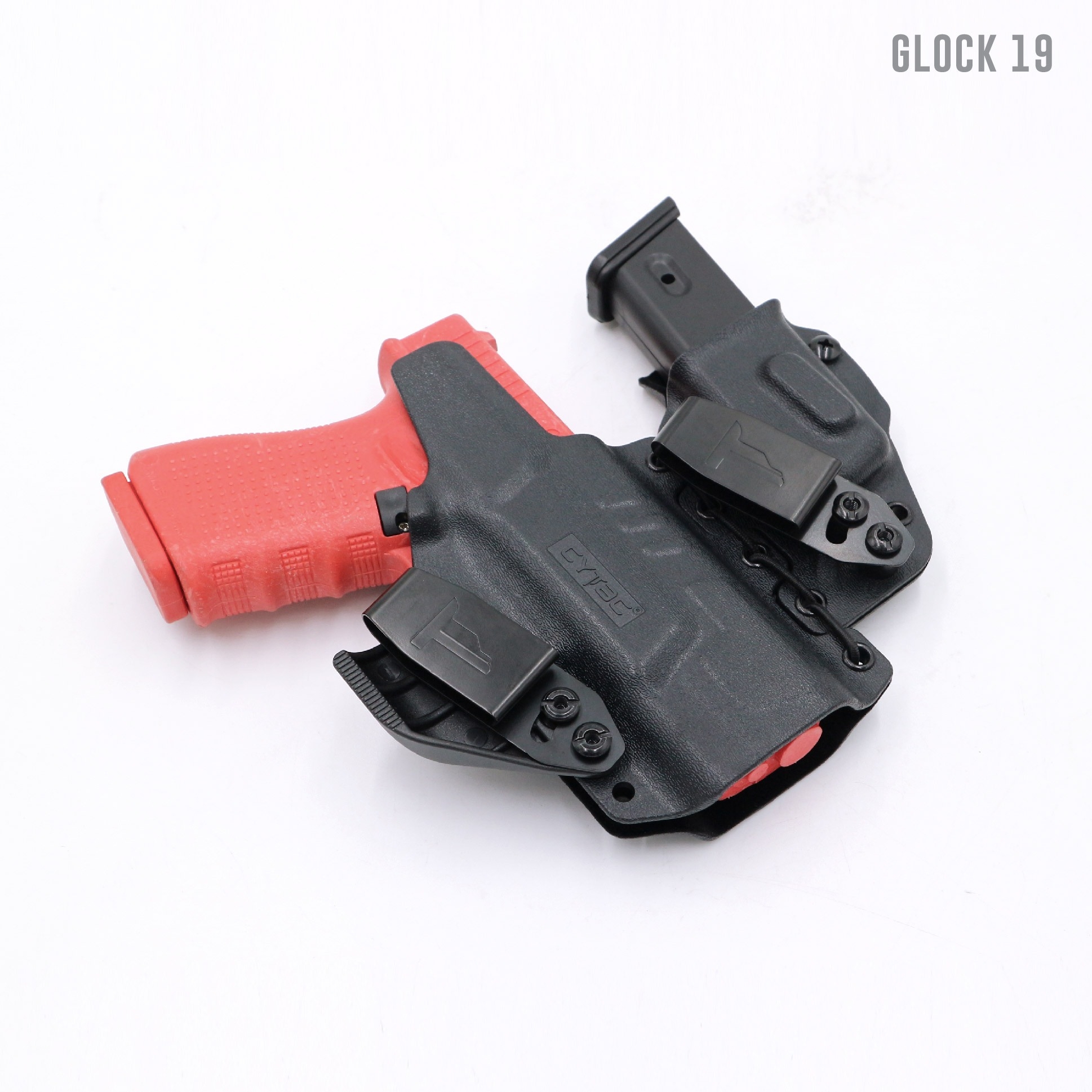 New. ซองพกใน K-Master รุ่น G19/G17 ( Gen 1-5 ) ( Cytac G19/G17 Appendix Carry Holster ) #CY-IWBG19 🔥 ผลิตจากวัสดุ K-Master คุณภาพดี 🔥 พกซ่อนด้านหน้า แนบเนียน ( AIWB ) 🔥 ซองปรับโค้งงอได้ ตามสรีระผู้ใช้งาน 🔥 ซองแม็กกาซีนถอดแย