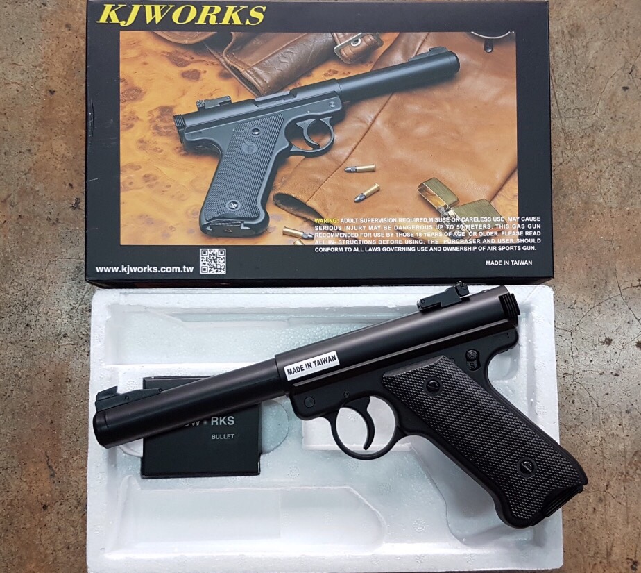 New.MK1 - K.J.Works ปืนอัดแก๊สชนิดไม่ Blow Back ไม่มีแรงถีบกลับ ความรุนแรงสูง เหมาะสำหรับผู้ที่ต้องการความแม่นยำในการยิงนัดต่อไป เพราะปืนนิ่งมาก มีเซฟตี้ปืนเพื่อความปลอดภัย ระบบ: แก๊ส-Non-Blow Back ความแรง: 400+fps ราคาพิเศษ
