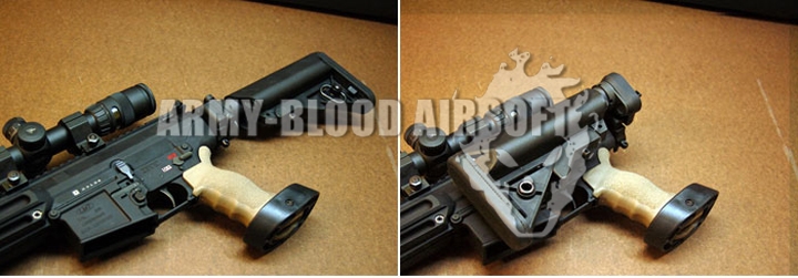 New.ชุดพับพายท้าย M4 Law Tactical AR-15 Folding Stock Adapter for Cmmg/ AEG/GBB M4/M16/SR25 ราคาพิเศษ