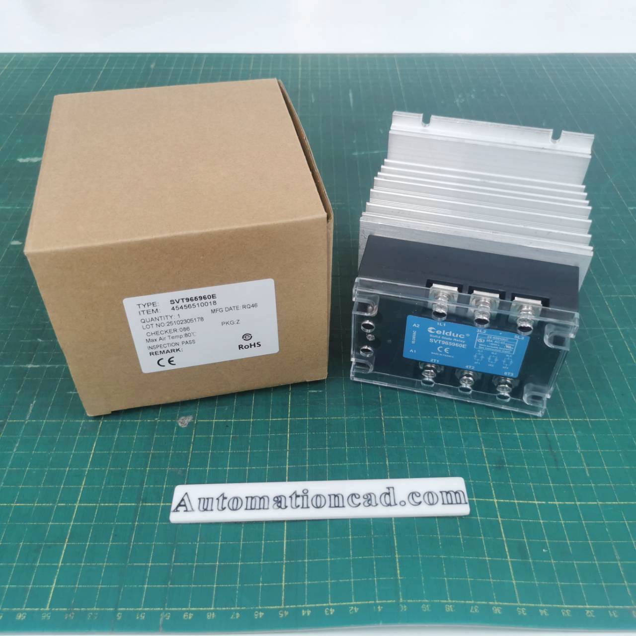 โซลิดสเตต พร้อมฮีทซิงค์ CELDUC SVT965960E Heat shrink อลูมิเนียมระบายความร้อน