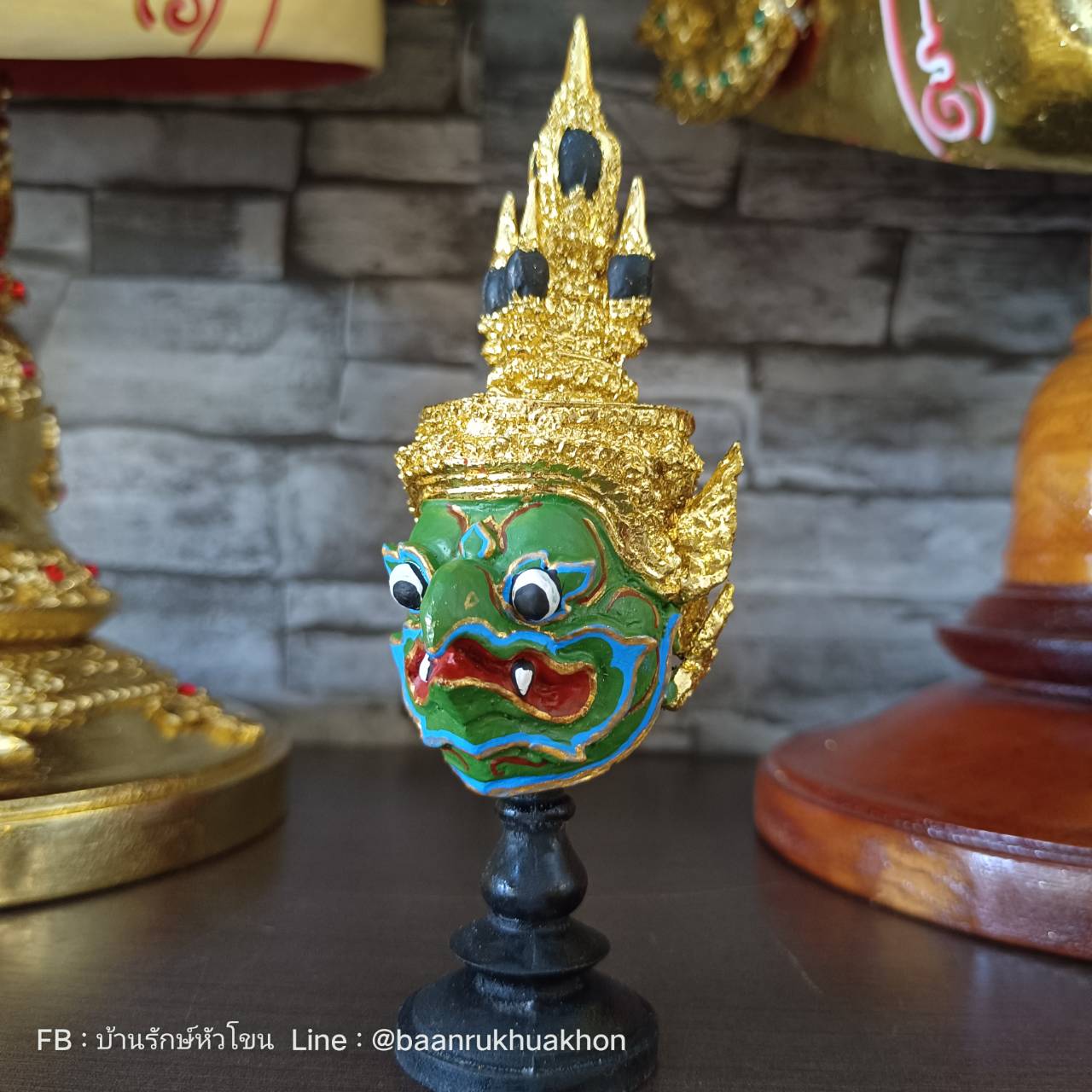 ครุฑ ขนาดจิ๋ว เรซิ่น พร้อมฐานสีดำ (ตั้งหน้ารถ)