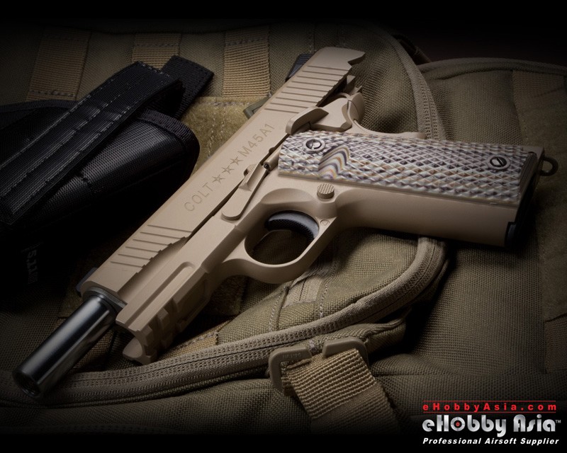 New.CYBERGUN COLT M45A1 Rail CO2 GBB Pistol (Desert Tan) ราคาพิเศษ