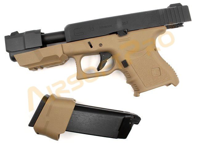Glock33 Advance Gen3 WE ทูโทน สีทราย สไลด์ดำ
