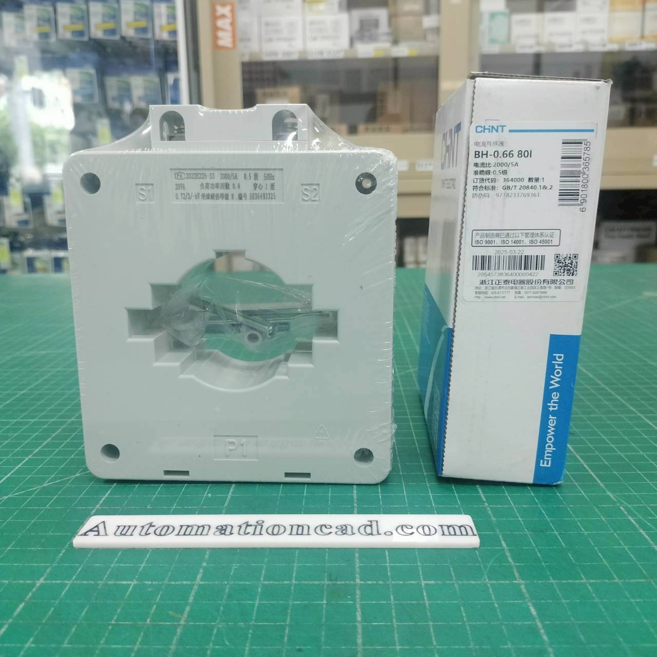 หม้อแปลงกระแสไฟฟ้า CT 2000/5A CHINT BH-0.66 80I Class 0.5 Current Transformer