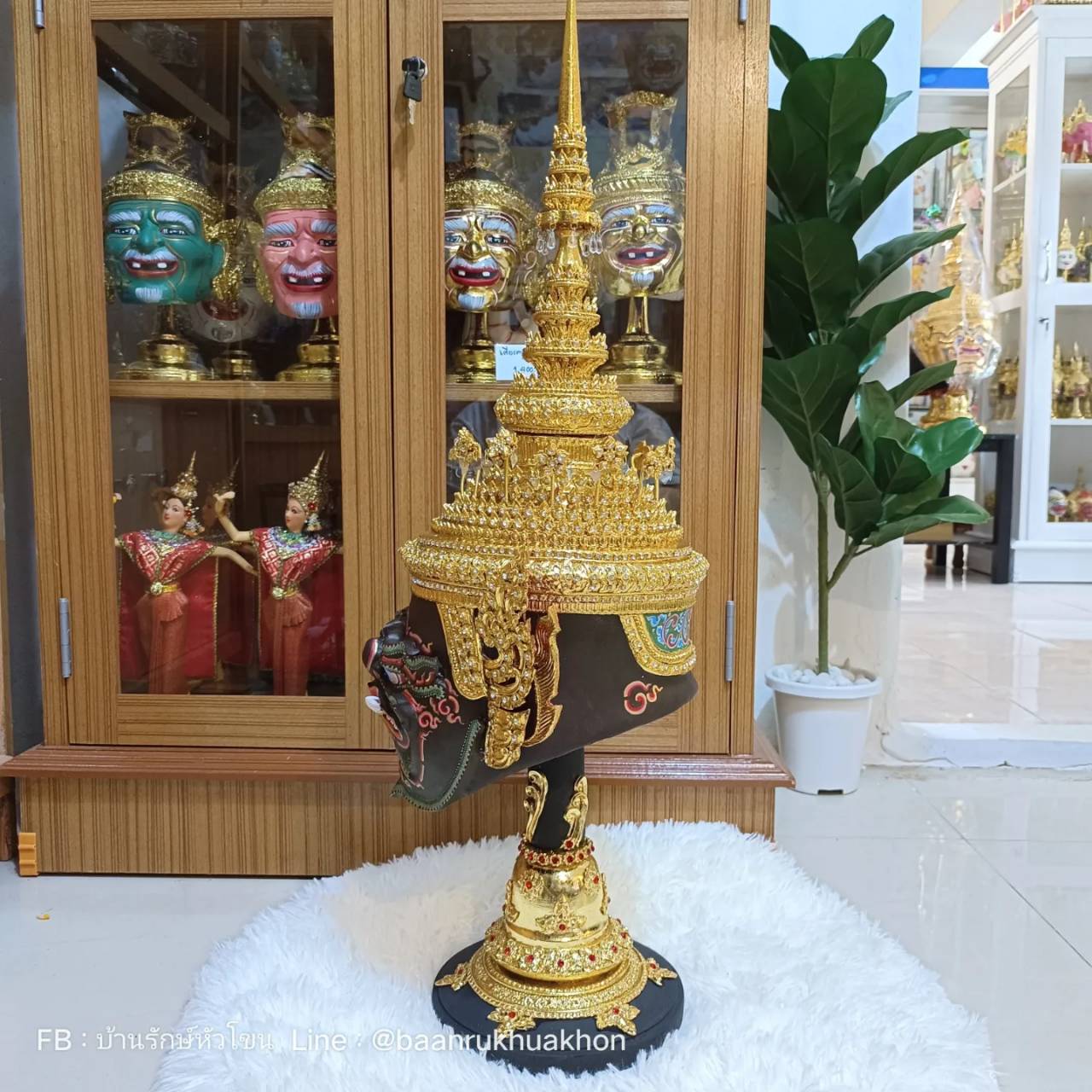 เศียรครู พระพิราพ ขนาดครอบ เกรดพรีเมี่ยม