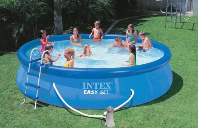 Intex สระน้ำ easy set pool 15 ฟุต พร้อมชุดกรอง รุ่น 26166