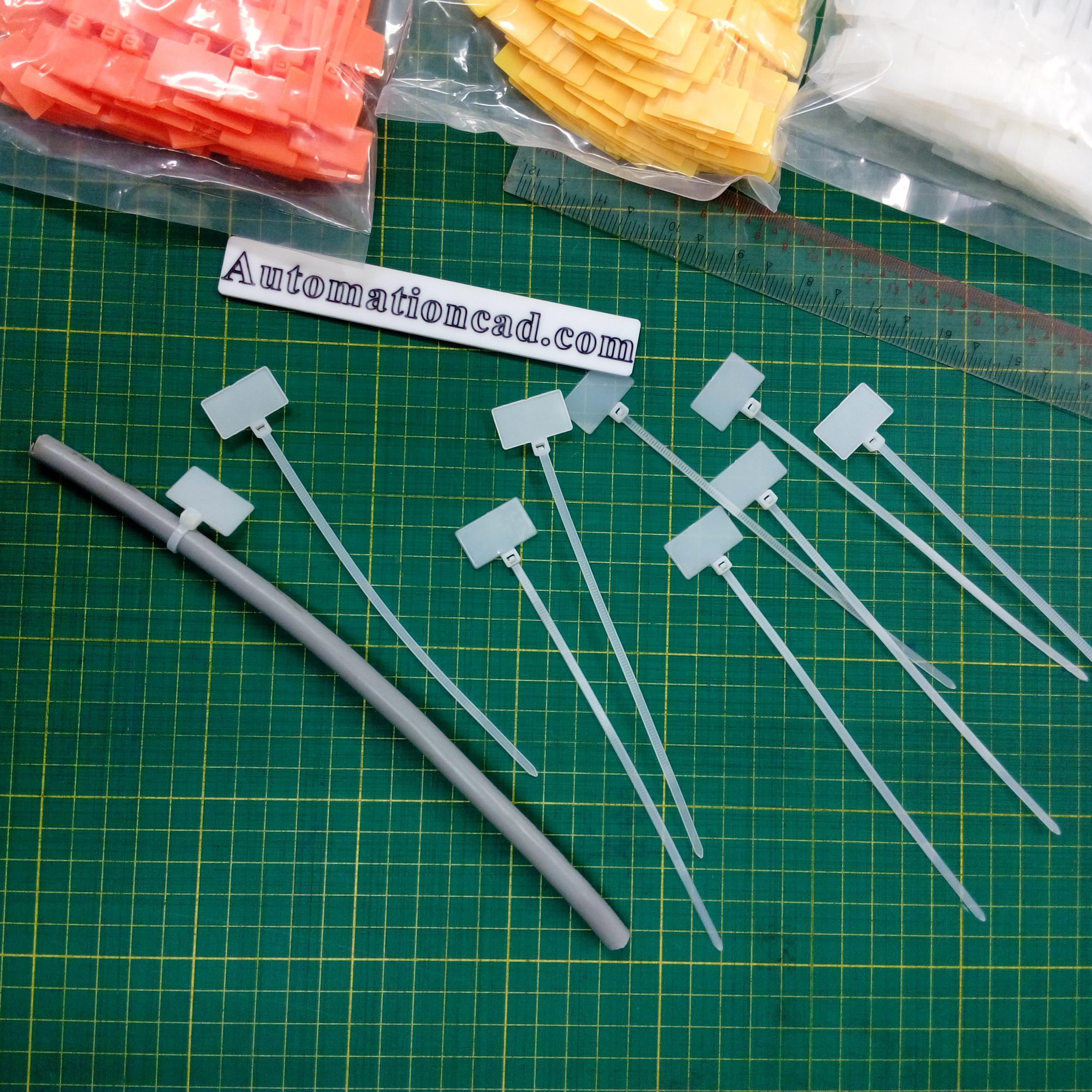 Cable Tag + Cable Tie ในตัว ป้ายสายไฟพร้อมเคเบิ้ลไทร์ 250 เส้น