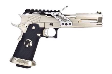 New.ARMORER WORKS AW Hi Capa 6Inch Dragon with Scope Mount & Cocking Handle Kit ( BK / SV ) ราคาพิเศษ