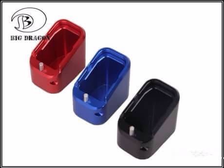 New.TARAN ยุทธวิธีนวัตกรรม-อาวุธฐาน อลูมิเนียม PAD KIT สำหรับ GLOCK The USPA IPSC และ IDPACS กีฬา ส้นแมกอลูมิเนียม cnc. สำหรับปืน GLOCK 9/40 + เพิ่ม 5 นัด ขนาด 9 mm. + เพิ่ม 4 นัด ขนาด .40 สีดำ สีแดง สีฟ้า ราคาพิเศษ