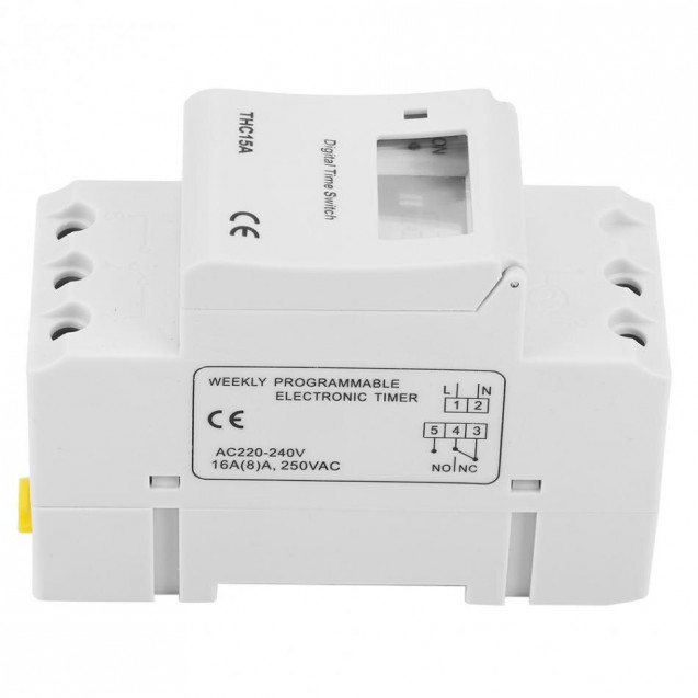 THC15A นาฬิกาตั้งเวลา 30 โปรแกรม Digital Timer Switch 220VAC 16A ทามเมอร์สวิทซ์ สำหรับตั้งเวลาปิด-เปิดอุปกรณ์ไฟฟ้า