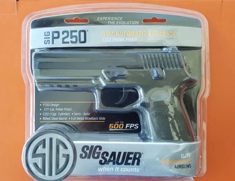 New.ปืนสั้นอัดแก๊ส SigSauerP250 เบอร์1 ✔ยิงลูกเบอร์ 1 8rd.x2 ✔ระบบSemi Auto BlowBack ✔ใช้แก๊สCo2 12gr 1 หลอด 60นัด ✅P250 .177cal. Pellets Pistol ✅Co2 12gr ✅Semi Auto ✅Steel Barrel ✅Full Metal BlowBac
