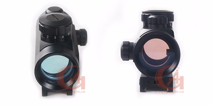 Tactical Hunting Holographic 1 x 40mm Airsoft Red Green Dot Sight Cross Rifle Scope 11-20mm Weaver Rail Mount HT5-0003