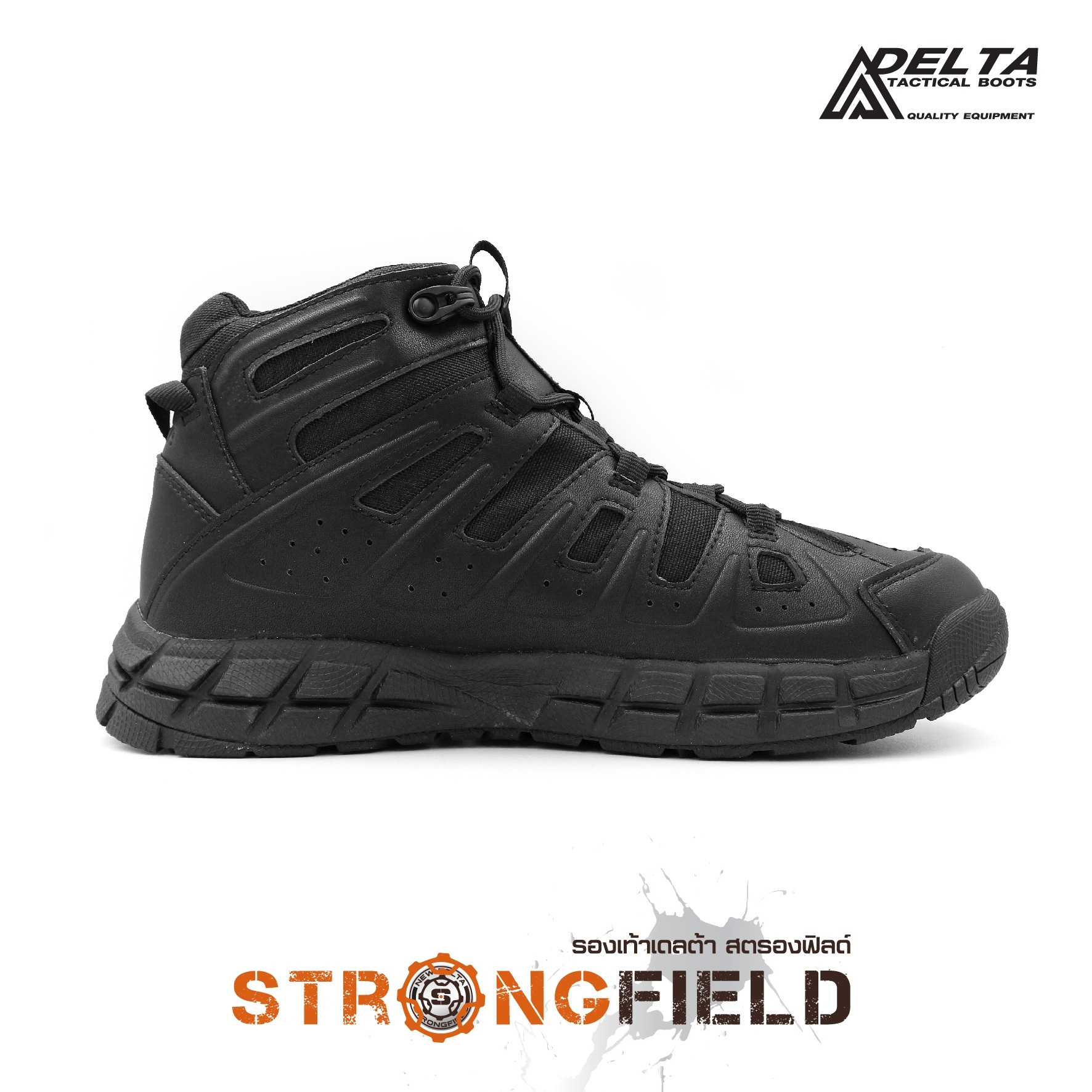 New.รองเท้า New Delta รุ่น Strongfield 💥 🔩 รองเท้าที่ออกแบบมาสำหรับลุยได้ทุกสภาวะพื้นผิว 🔩 ผสมผสานอย่างลงตัวระหว่างเนื้อผ้า Cordura 1000D และหนังแท้ 🔩 ทรงหุ้มข้อ (Mid Boot) มั่นคง สูง 6 นิ้ว 🔩 ระบายอากาศและความชื้นไ