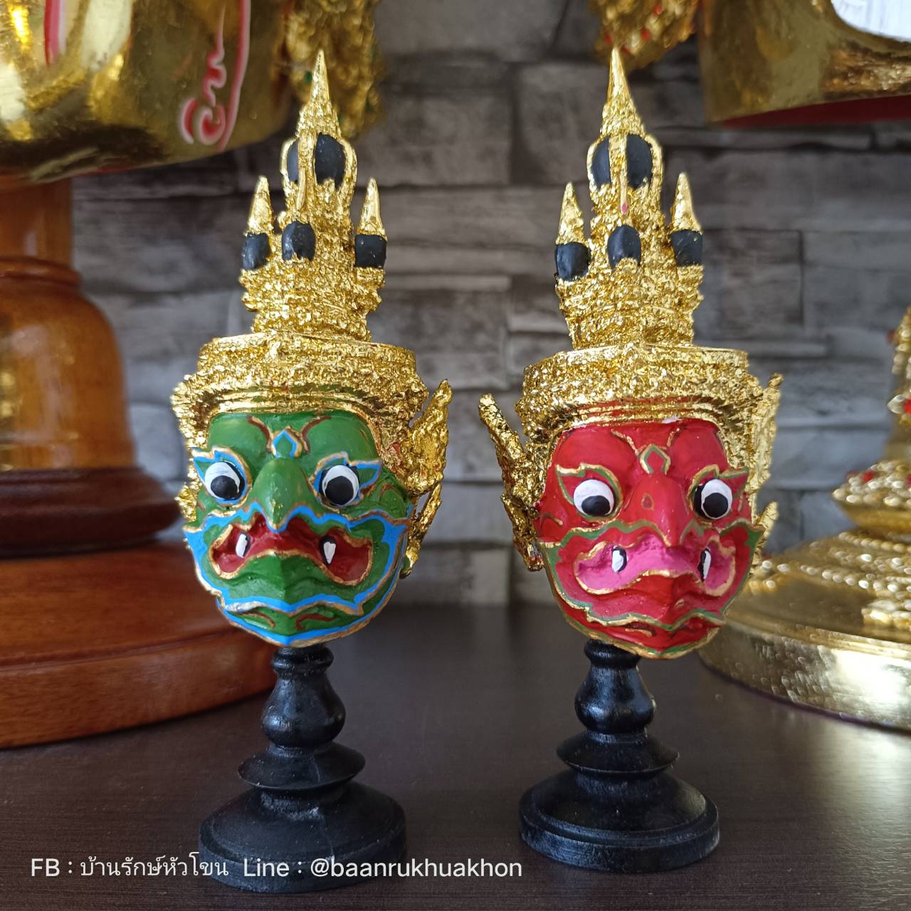 ครุฑ ขนาดจิ๋ว เรซิ่น พร้อมฐานสีดำ (ตั้งหน้ารถ)