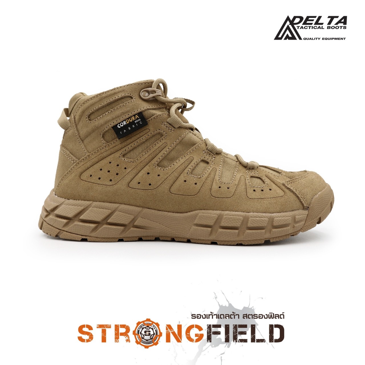 (fire)สินค้าใหม่ค่ะ 💥 รองเท้า New Delta รุ่น Strongfield 💥 🔩 รองเท้าที่ออกแบบมาสำหรับลุยได้ทุกสภาวะพื้นผิว 🔩 ผสมผสานอย่างลงตัวระหว่างเนื้อผ้า Cordura 1000D และหนังแท้ 🔩 ทรงหุ้มข้อ (Mid Boot) มั่นคง สูง 6 นิ้ว ǵ