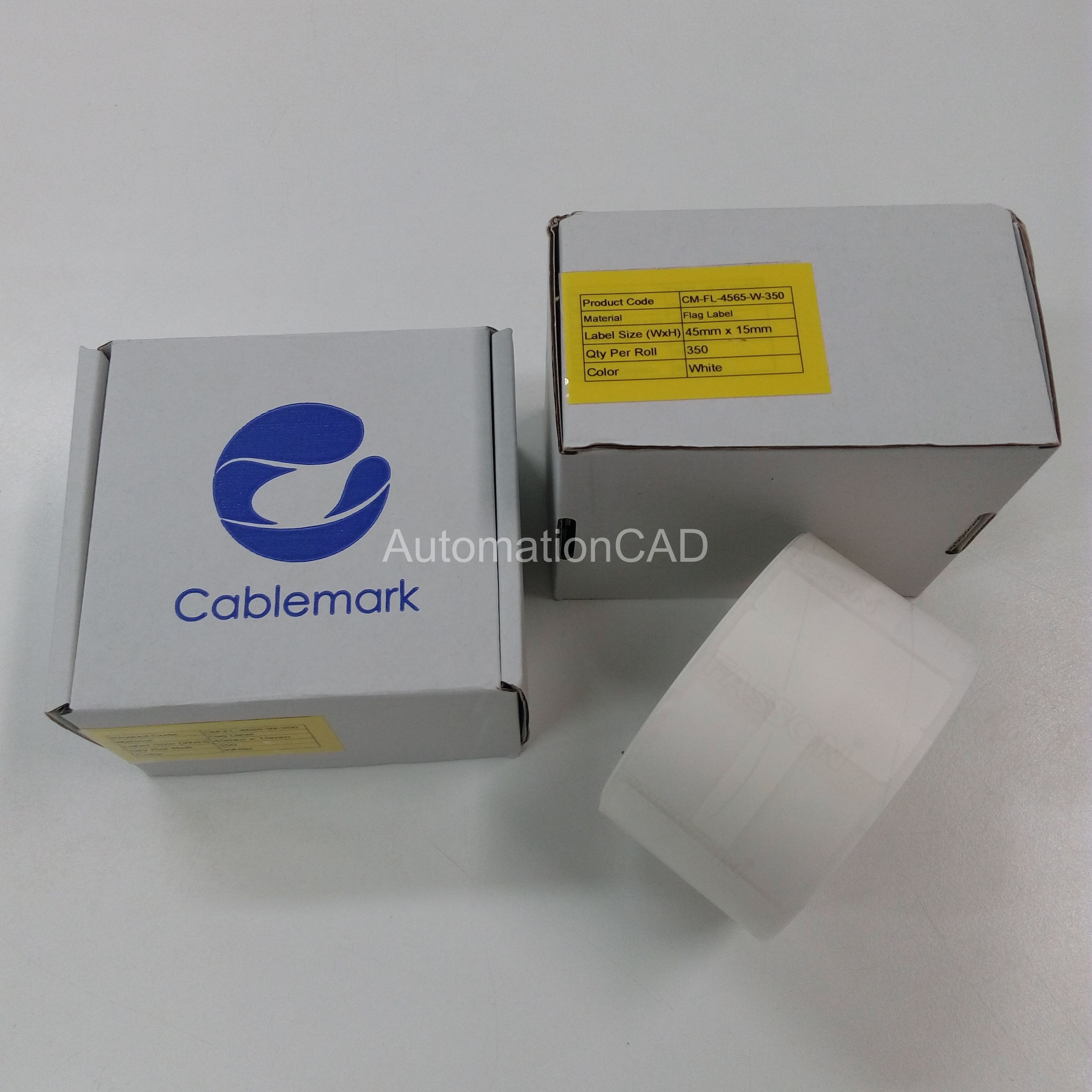 สติ๊กเกอร์มาร์คสายไฟ แบบธง 45mm x 15mm หางยาว เบอร์มาร์คสายไฟ CABLE MARKER