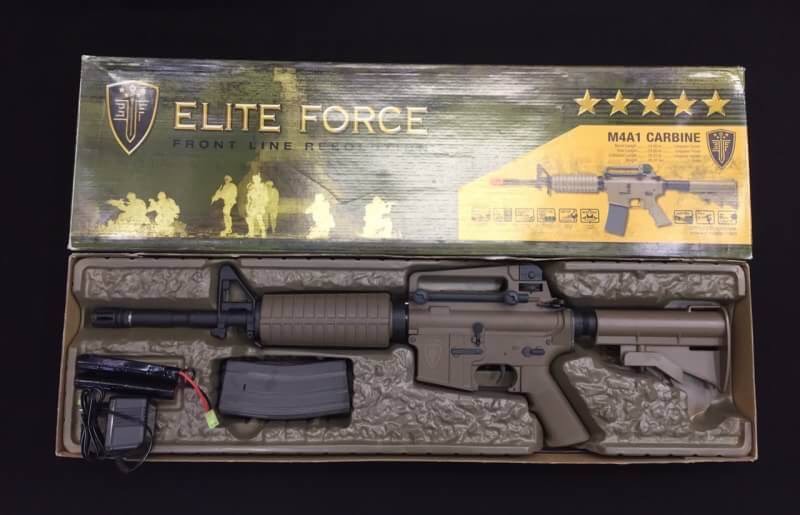 New.Umarex Elite Force M4A1 AEG Airsoft Rifle, ดำ - ทราย ( ฟรี แบตเตอรี่พร้อมที่ชาร์จ ) 390 fps ราคาพิเศษ