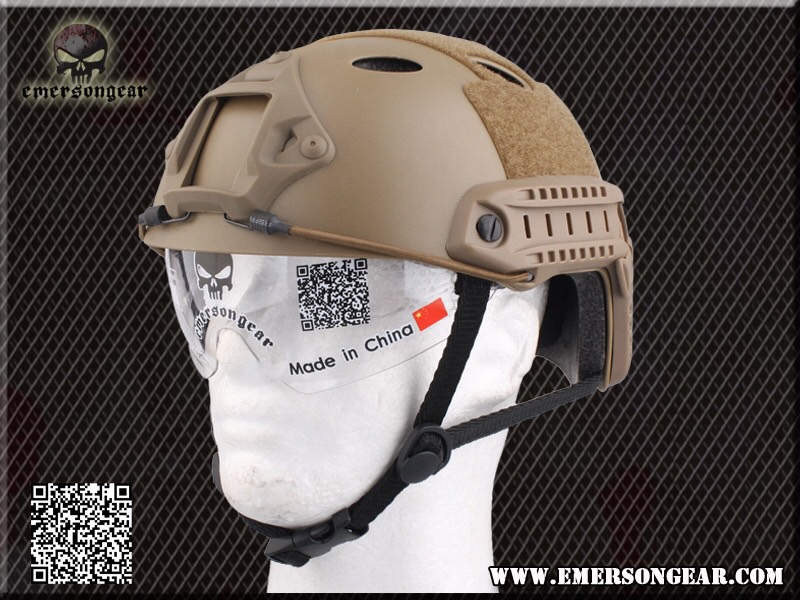 New.หมวกยุทธวิธี Helmet/Protective Pads >> Helmet >> EMERSON FAST Helmet/Protective Goggle PJ Type สีดำ สีทราย สีเทา สีมาดิเคม ราคาพิเศษ