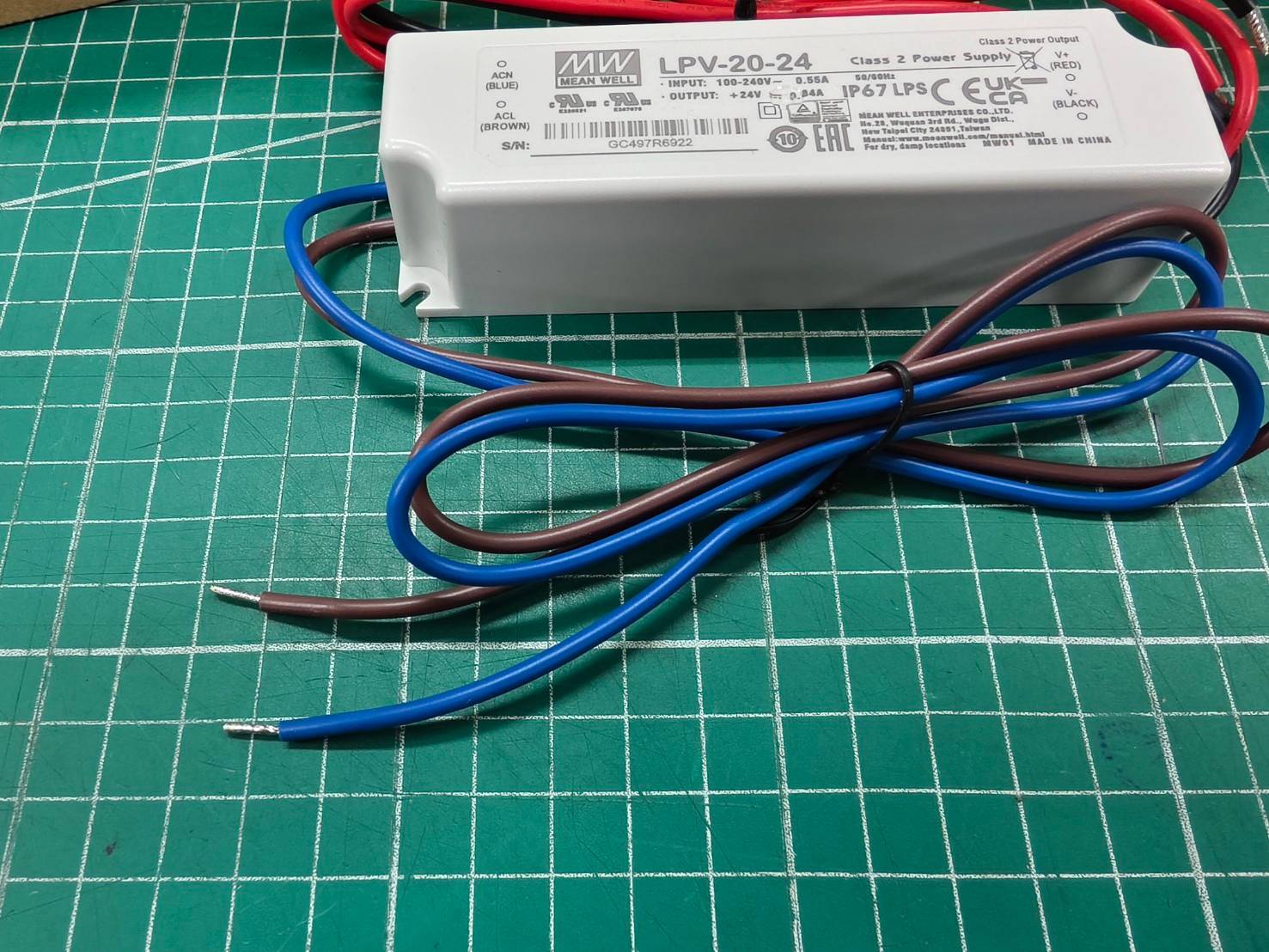 LED Driver พาวเวอร์ซัพพลาย LPV-20-24 Meanwell 24VDC 20W Switching Power Supply