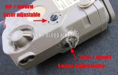 New.AN/PEQ-15 GREEN Laser Aiming Device With Flashlight สีดำ สีทราย ราคาพิเศษ