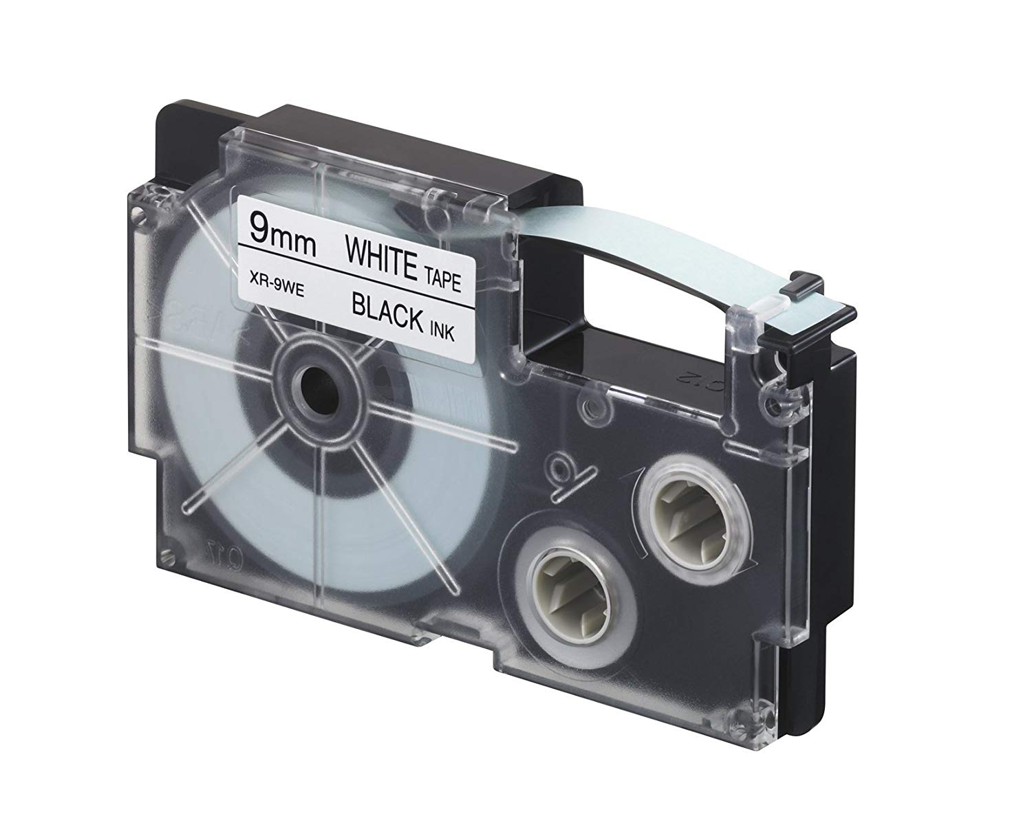 EZ-LABEL CASIO 9mm XR-9WE.สำหรับ เครื่องพิมพ์ฉลาก KL-Series CASIO PRINTER LABEL