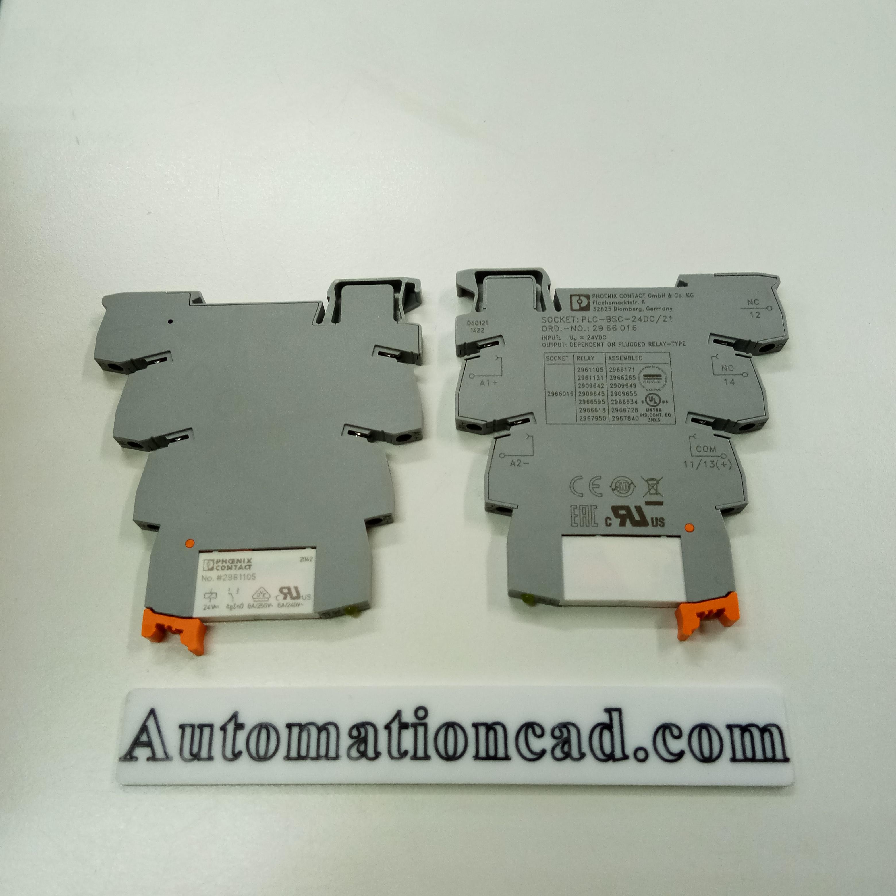 Relay Base PHOENIX CONTACT ซ็อกเก็ต PLC-BSC- 24DC/21 - 29 66 016