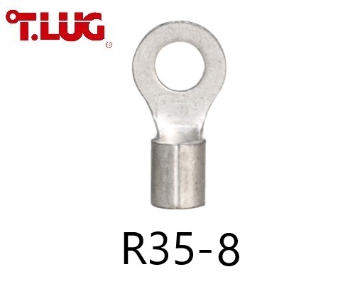 หางปลากลมเปลือย R35-8 TLUG ใช้กับสาย 35 sq.mm (20 ชิ้น/ห่อ)