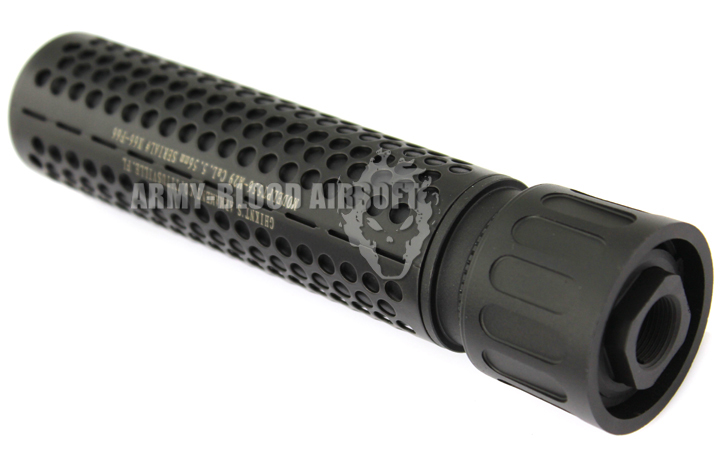 Knight's Armament QDC CQB Barrel Extension KAC 556 QDC CQB Airsoft Dummy Quick Detach Suppressor (CQB Length,BK)